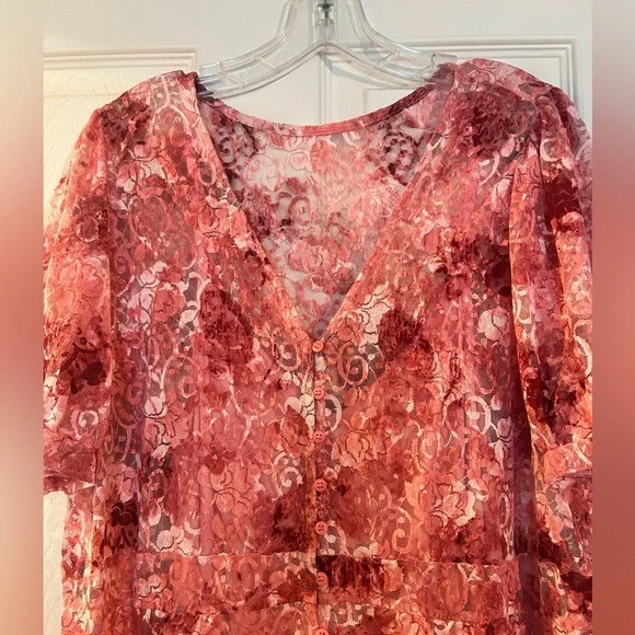 Beautiful Pink Floral Women's Dress - Picture 2 of 7